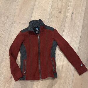 Kuhl Red and Gray Zip-Up Jacket